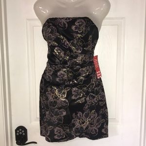 Black mini tube dress